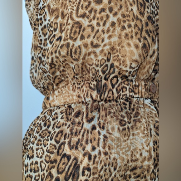 Mini Animal Print Dress With Maxi Sheer Overlay - Picture 11 of 12